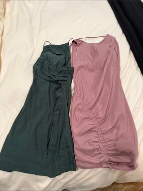 Bundle Zara Dresses- stretch—linen blend. Size XS